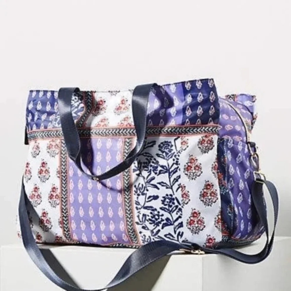 NEW Anthropologie Gwendolyn Floral Weekender Duffle Bag